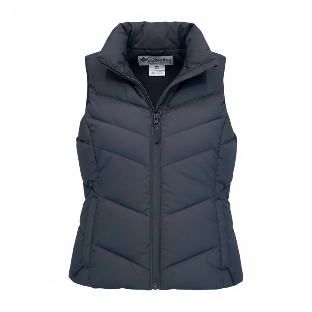 Columbia Women's Black Down Puffer Vest - Picture 1 of 7